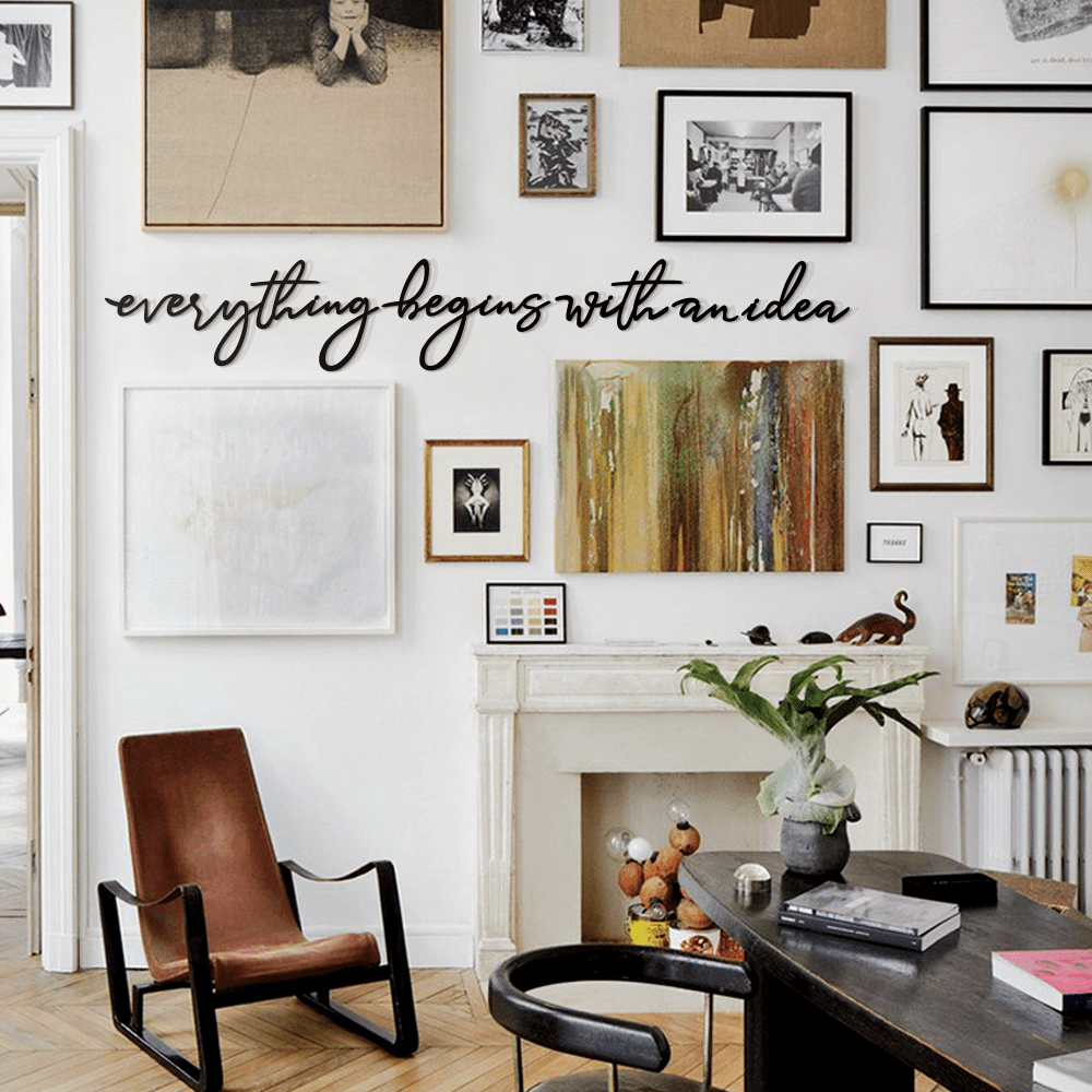 Everything Begins With An Idea , Metal Wall Art , Hoagard.com