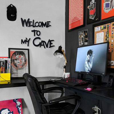 Welcome to my Cave , Metal Wall Art , Hoagard.com