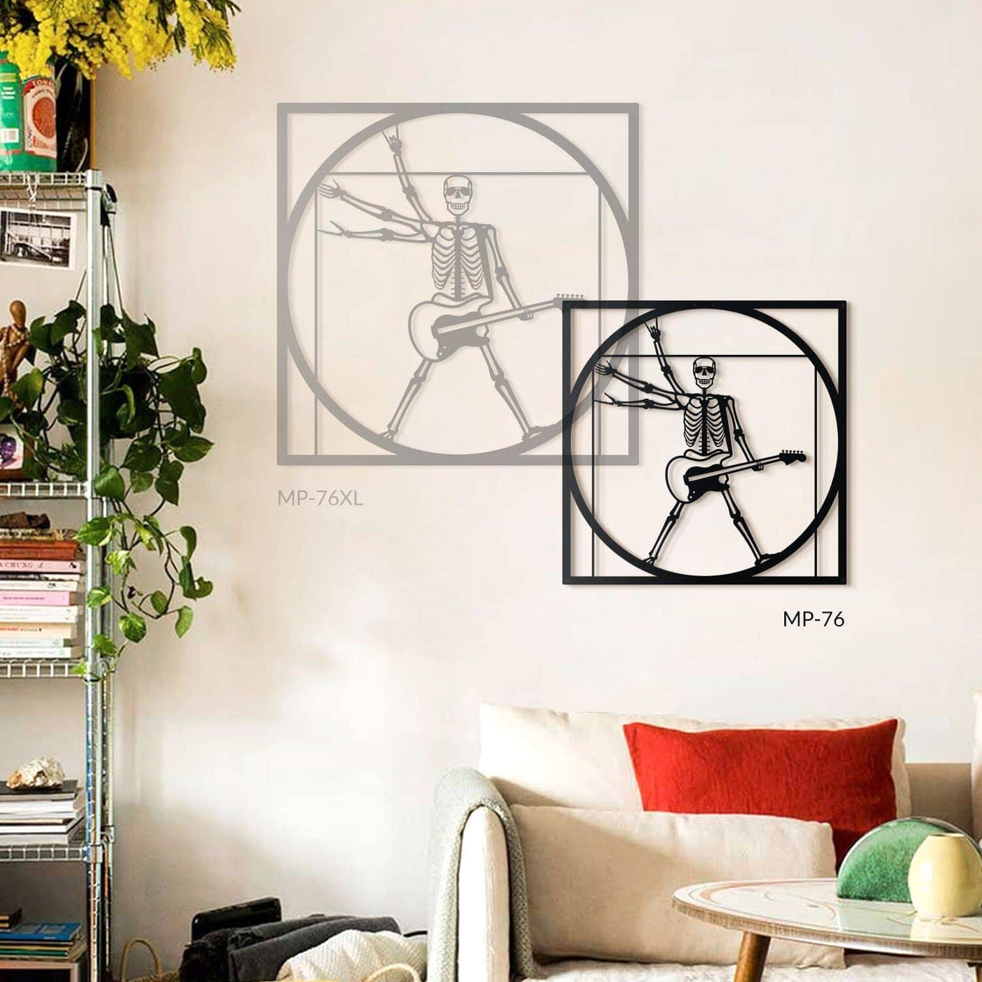Da Vinci - Vitruvian Rocker , Metal Wall Art , Hoagard.com