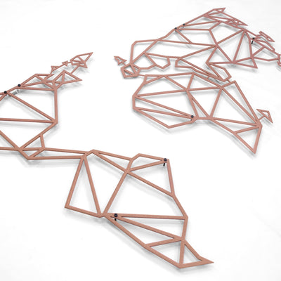 World Map Metal Wall Art Hoagard 