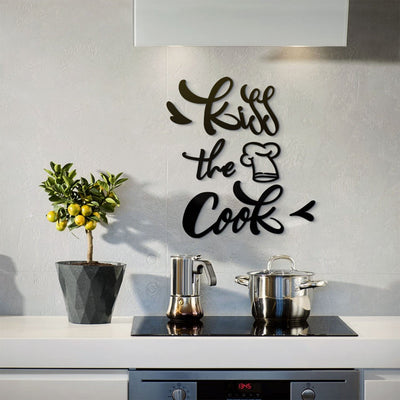 Kiss The Cook , Metal Wall Art , Hoagard.com
