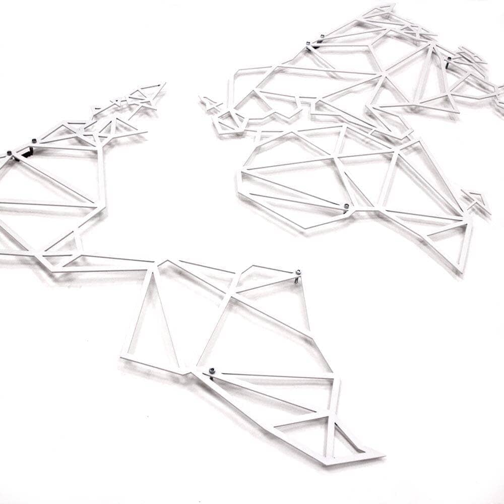 World Map Metal Wall Art Hoagard 